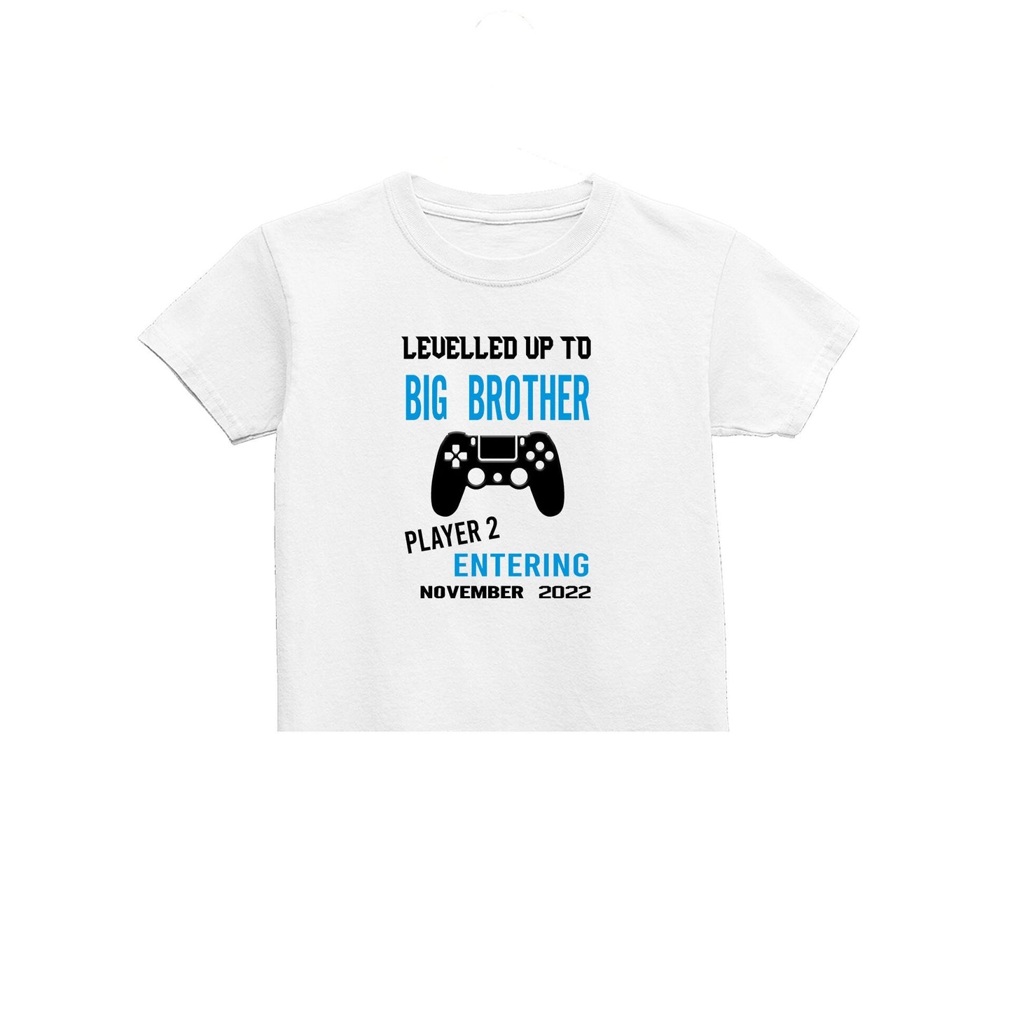 Levelled Up To Big Brother Kids T-Shirt, Big Brother, Funny Gamer Shirt