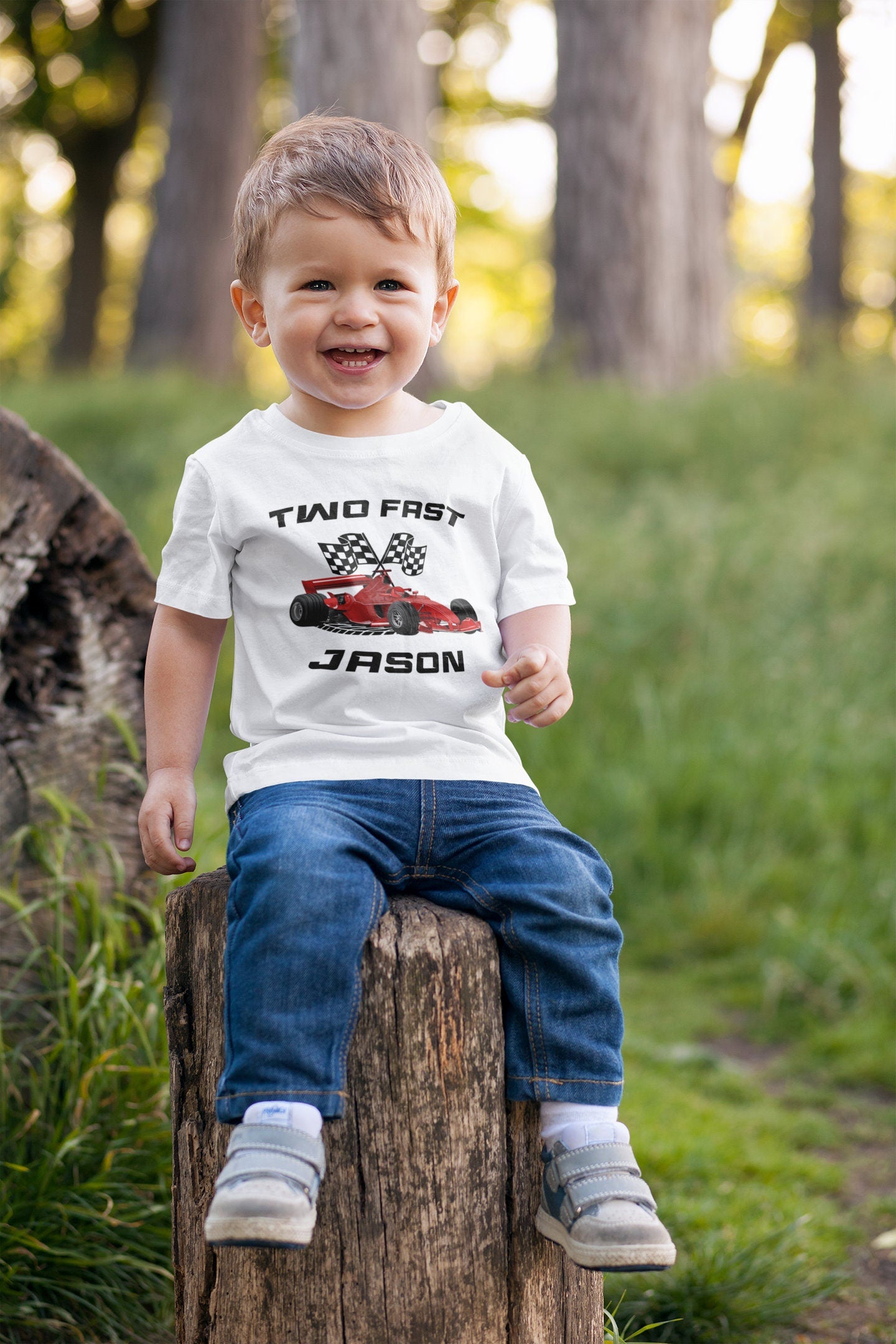 Two Fast Birthday Shirt, Two Year Old Racing Birthday Shirt