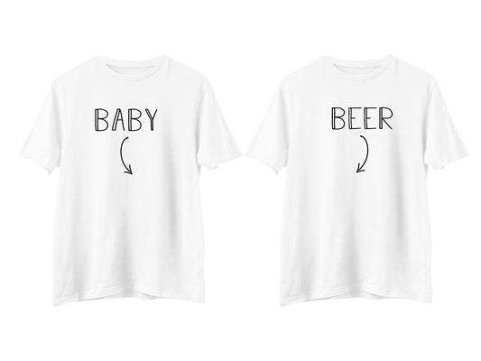 Beer + Baby, Daddy/Mummy To be Shirt