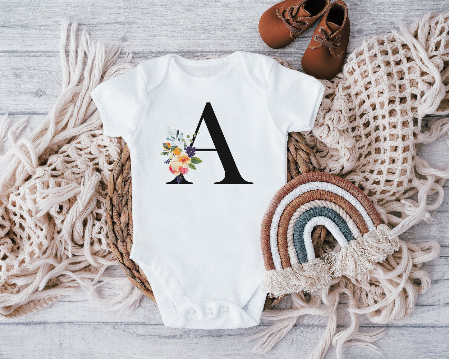 Personalised Monogram Baby Vest, Baby Grow