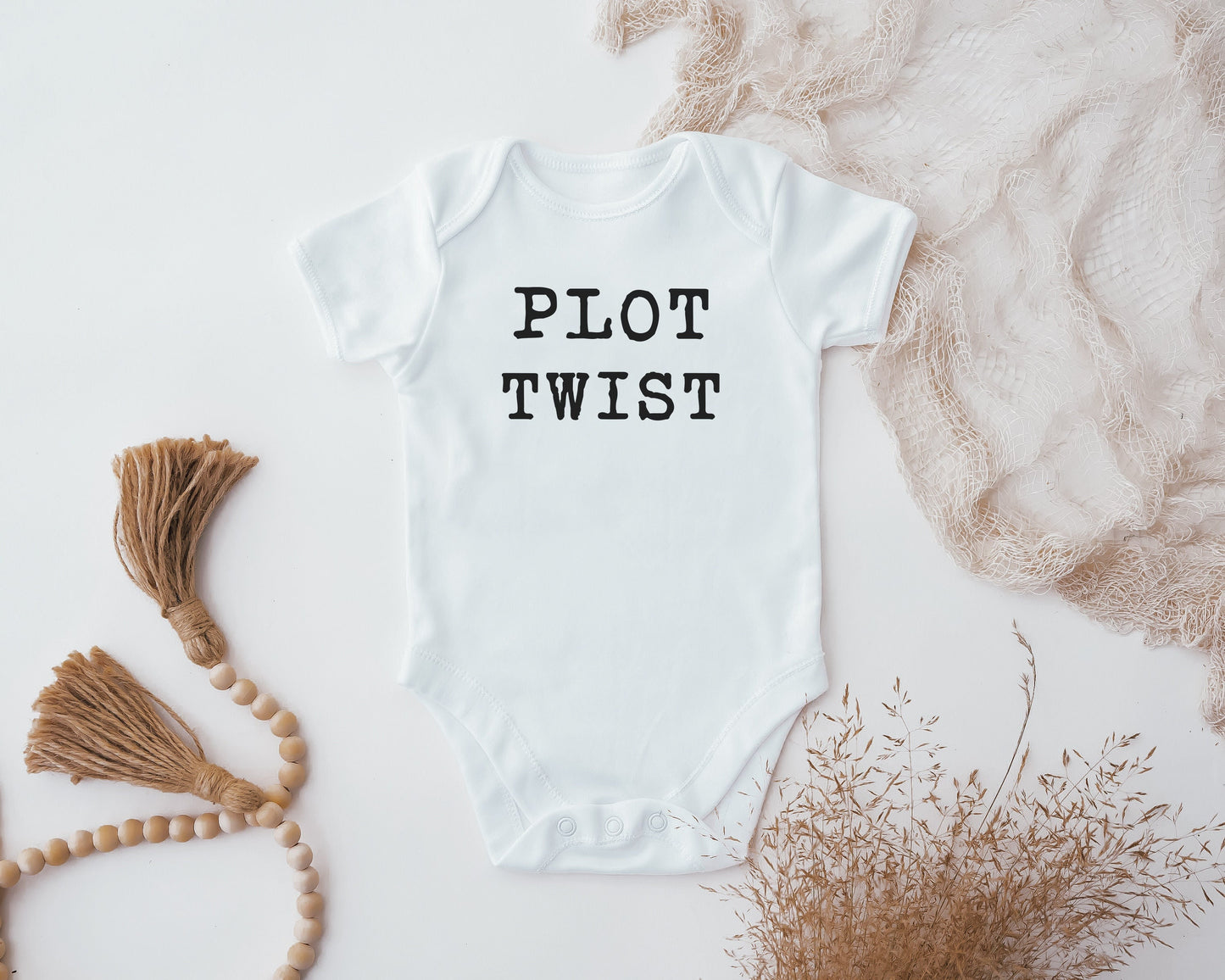 Plot Twist Baby Baby Vest, Baby Grow, Baby Announcement