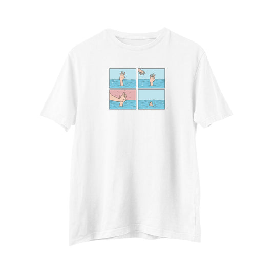 Unisex Drowning High Five T-shirt