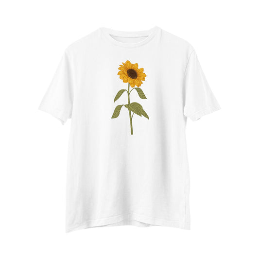 Sunflower T-shirt, Flower T-shirt, Sunflower Top, Flower Collection, Botanical Flowers T-shirt, Woman's T-shirt