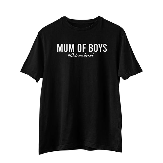 Mum Of Boys Outnumbered T-Shirt, Clothing gift for mummy, mum t-shirts, Gift for mums, mum of boys, Baby Announcement, Mothers Day