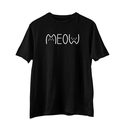 Meow T-Shirt, Cat T-Shirt, Gift for Cat Mom, Cat Lover Tee, Gifts for Cat Lovers,, Animal Lover Tee, Cat Gift, Novelty Shirt