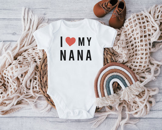 I love My Nana Baby Vest, Baby Grow