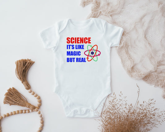 Science Is Like Magic, Funny Baby Vest, Baby Grow