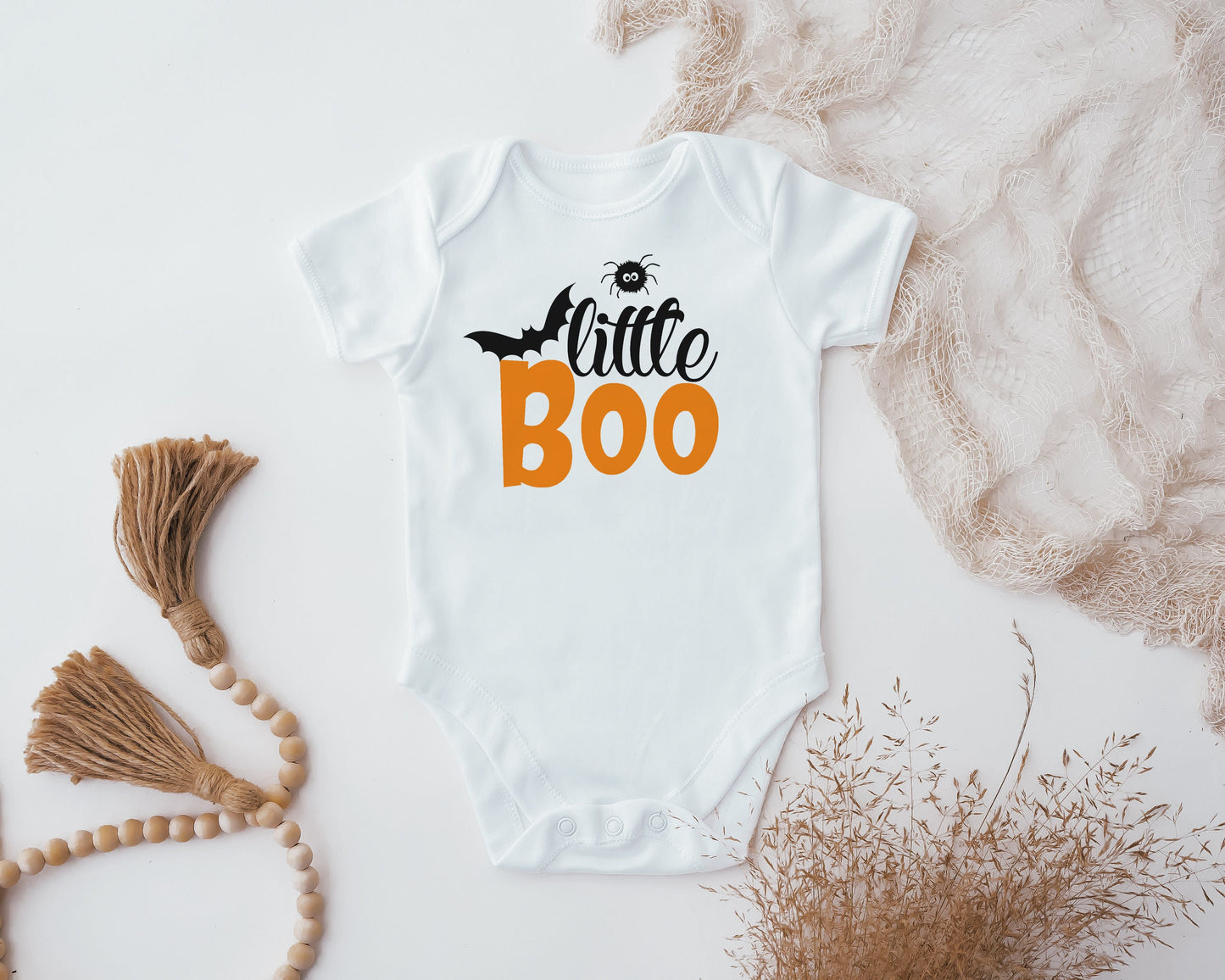 Little Boo Baby bodysuit, Spooky, Scary, Custom Halloween bodysuit, Halloween Baby, First Halloween, Autumn, Fall, Baby grow, Ghost Bodysuit