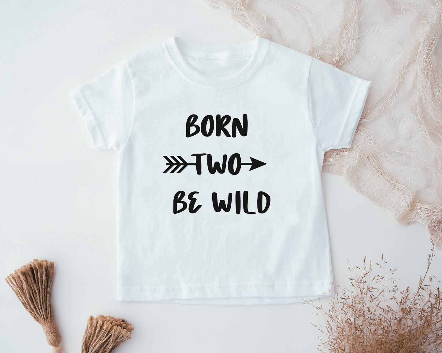 Born Two Be Wild Kids T Shirt, 2nd Birthday Kids T-Shirt