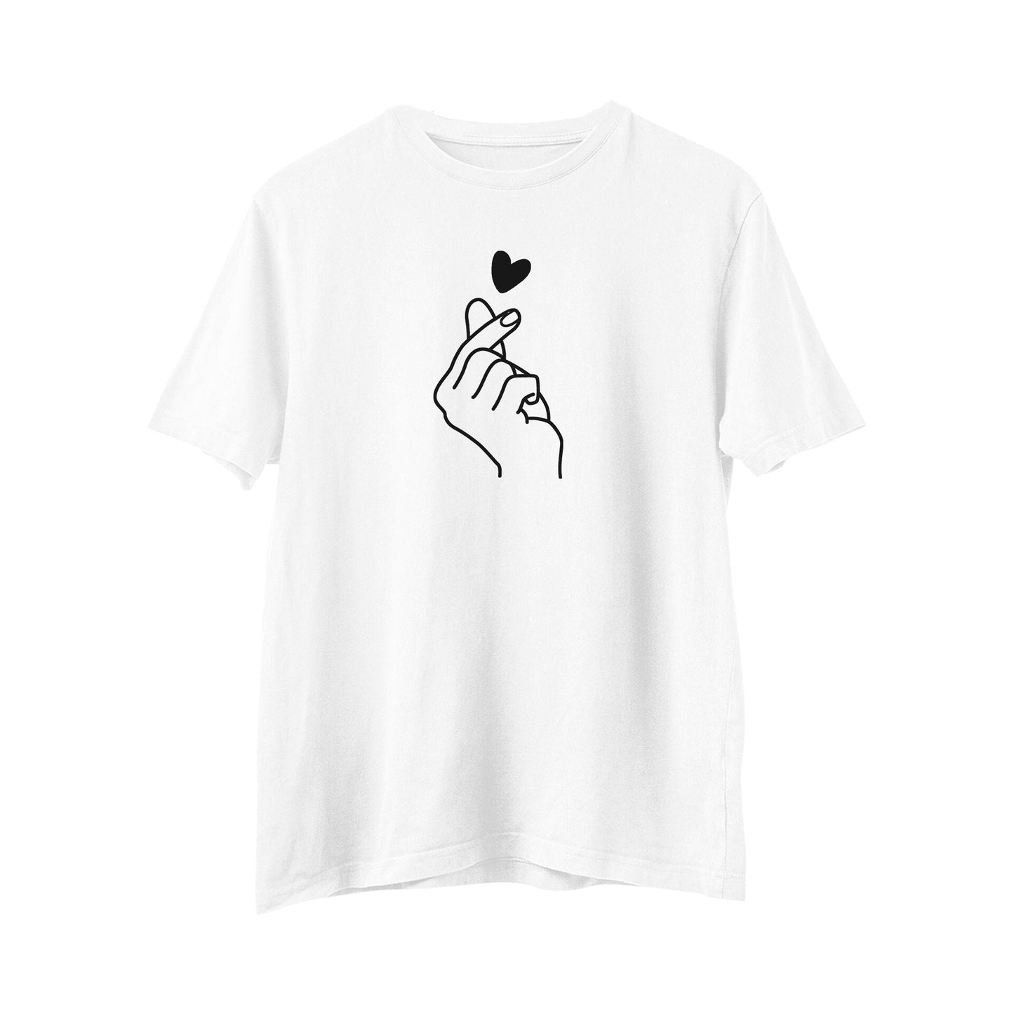 Korean Finger Heartshirt, Korean Love, Kpop Finger Heart, Kpop Shirt, aesthetic t-shirt, Trendy, Graphic, K-Pop Shirt