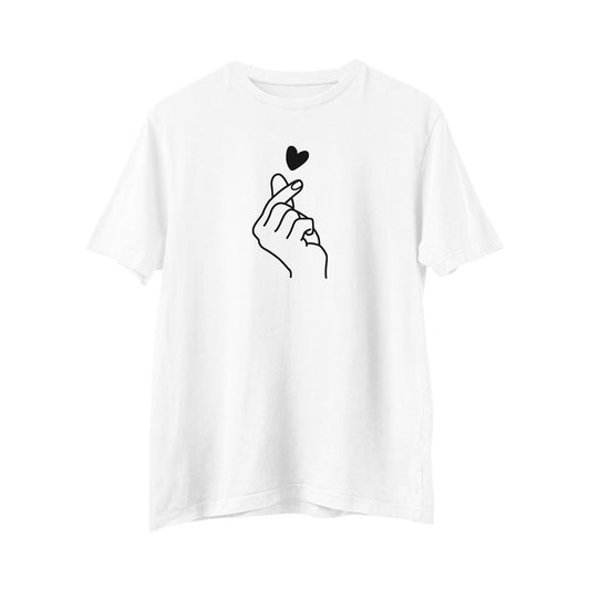 Korean Finger Heartshirt, Korean Love, Kpop Finger Heart, Kpop Shirt, aesthetic t-shirt, Trendy, Graphic, K-Pop Shirt