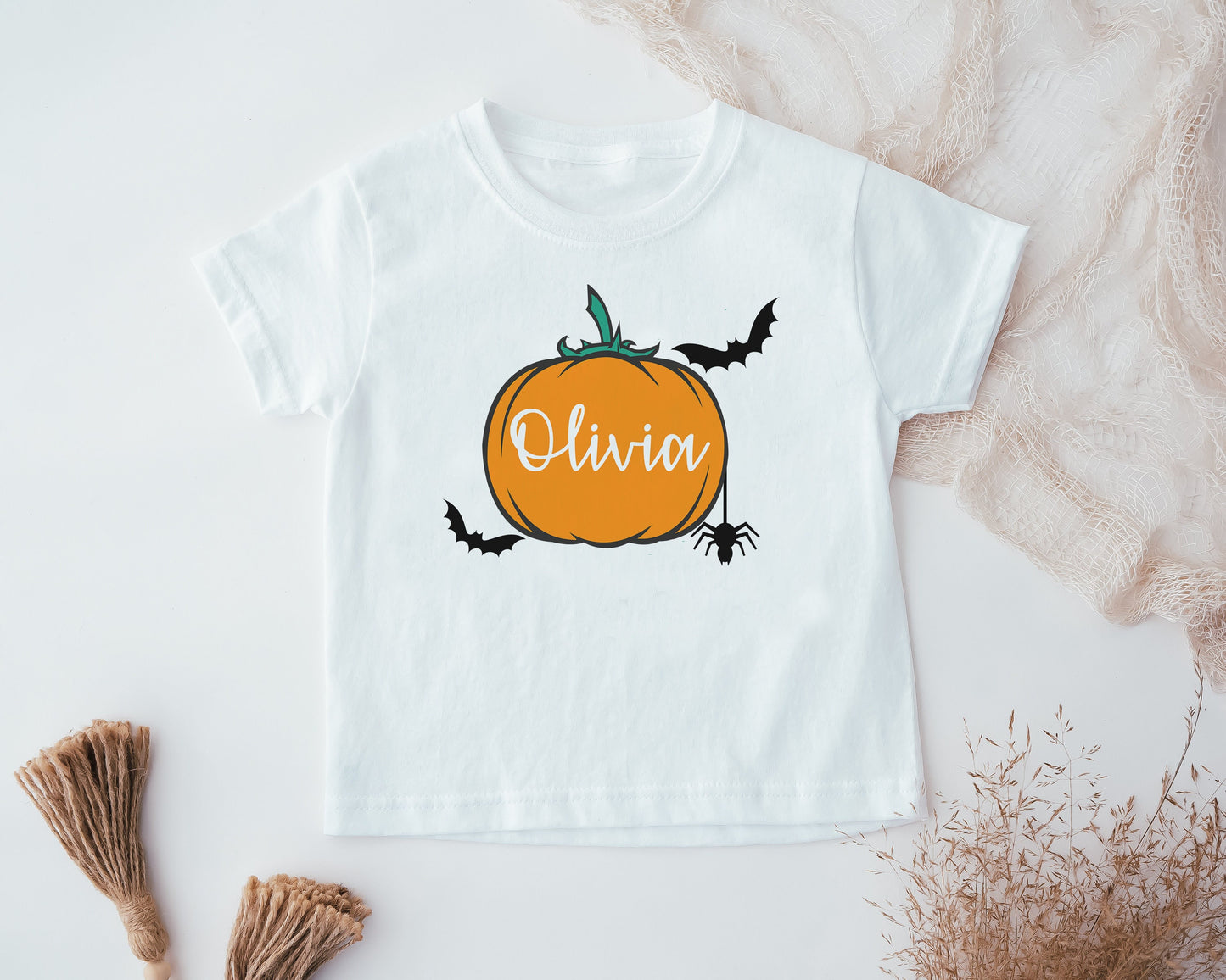 Personalised Kids Halloween Pumpkin Kids T-Shirt