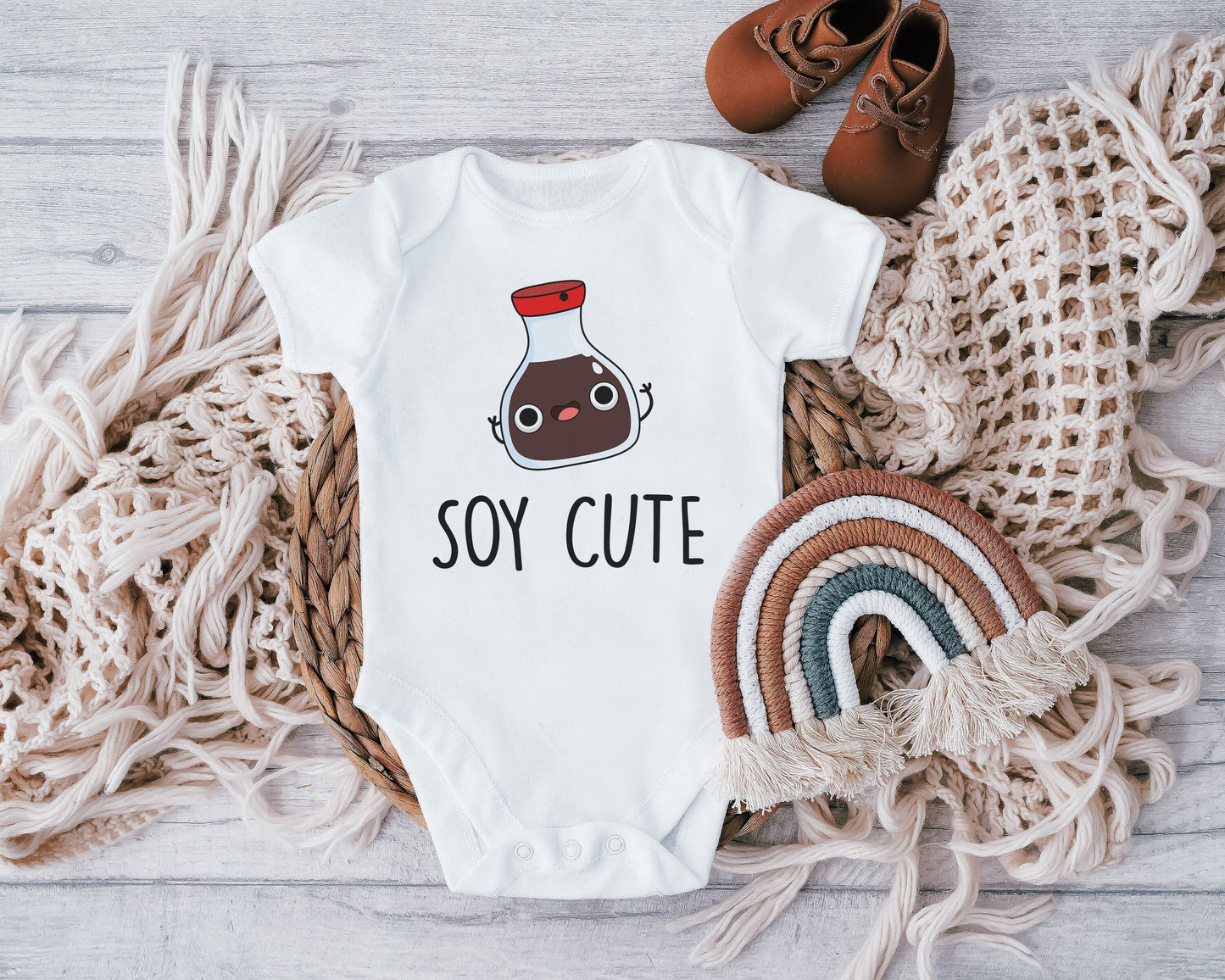 Soy Cute Baby Vest, Baby Grow, Soy Sauce