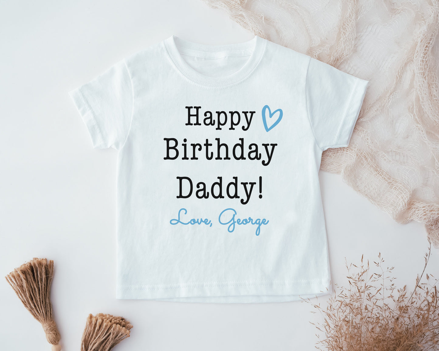 Personalised Happy Birthday Daddy Kids T-Shirt