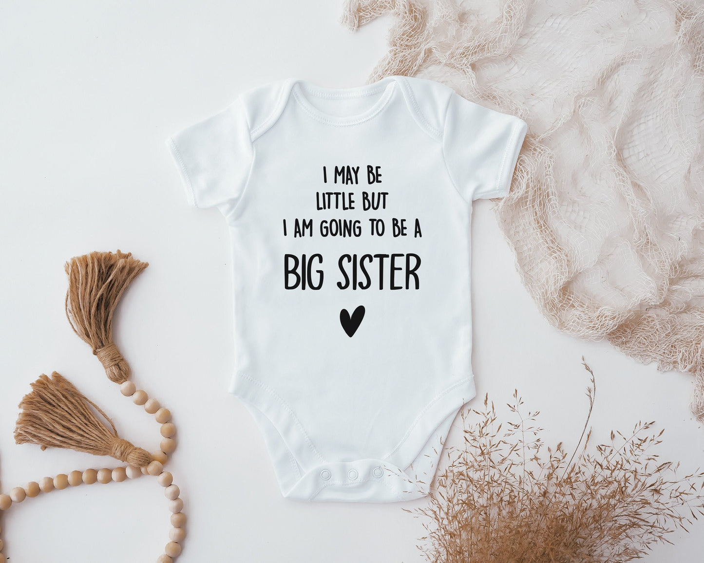 I May Be Little But I Am Going To Be A Big Sister Baby Vest, Baby Grow