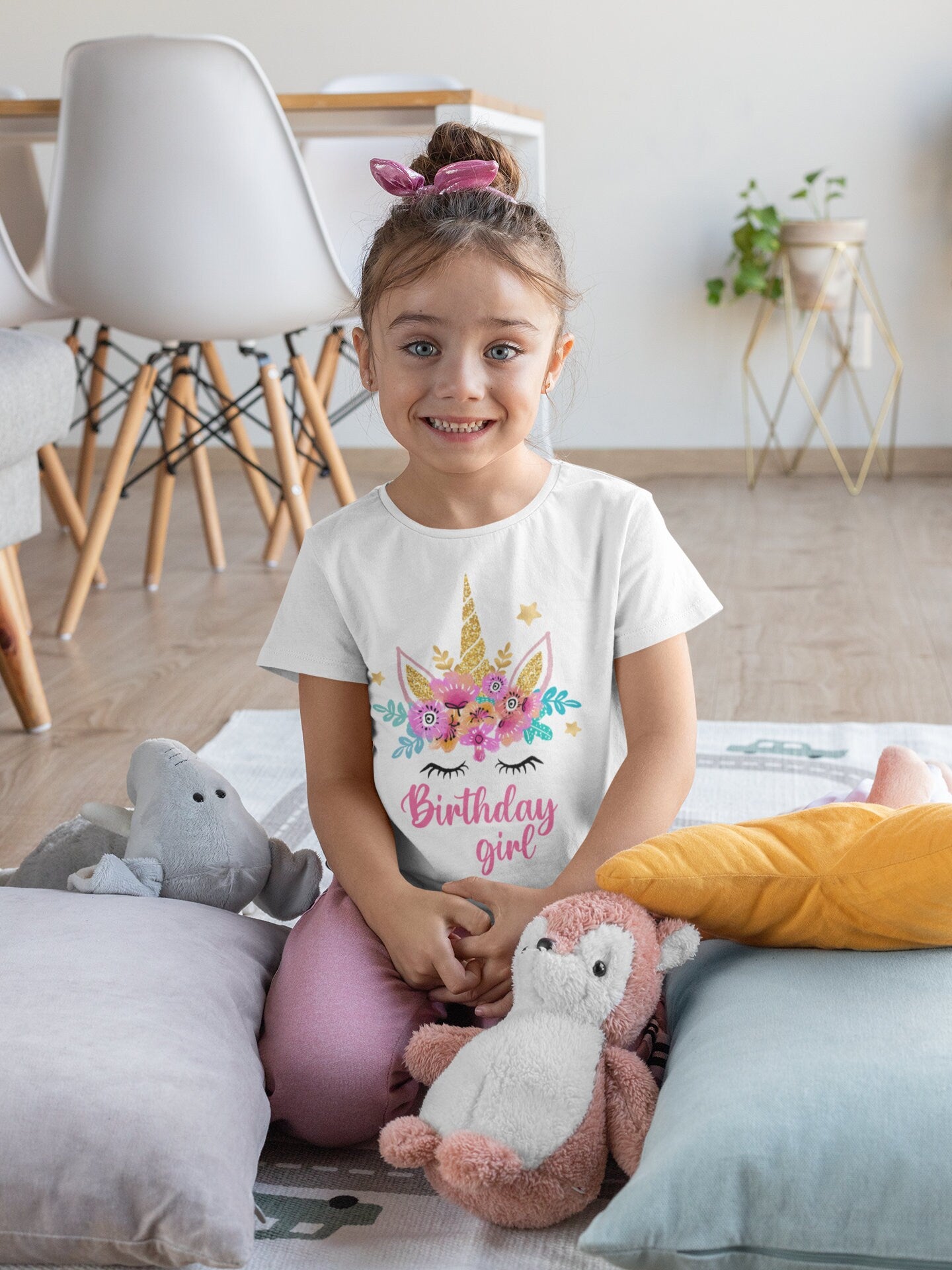 Birthday Girl Unicorn Kids T-Shirt