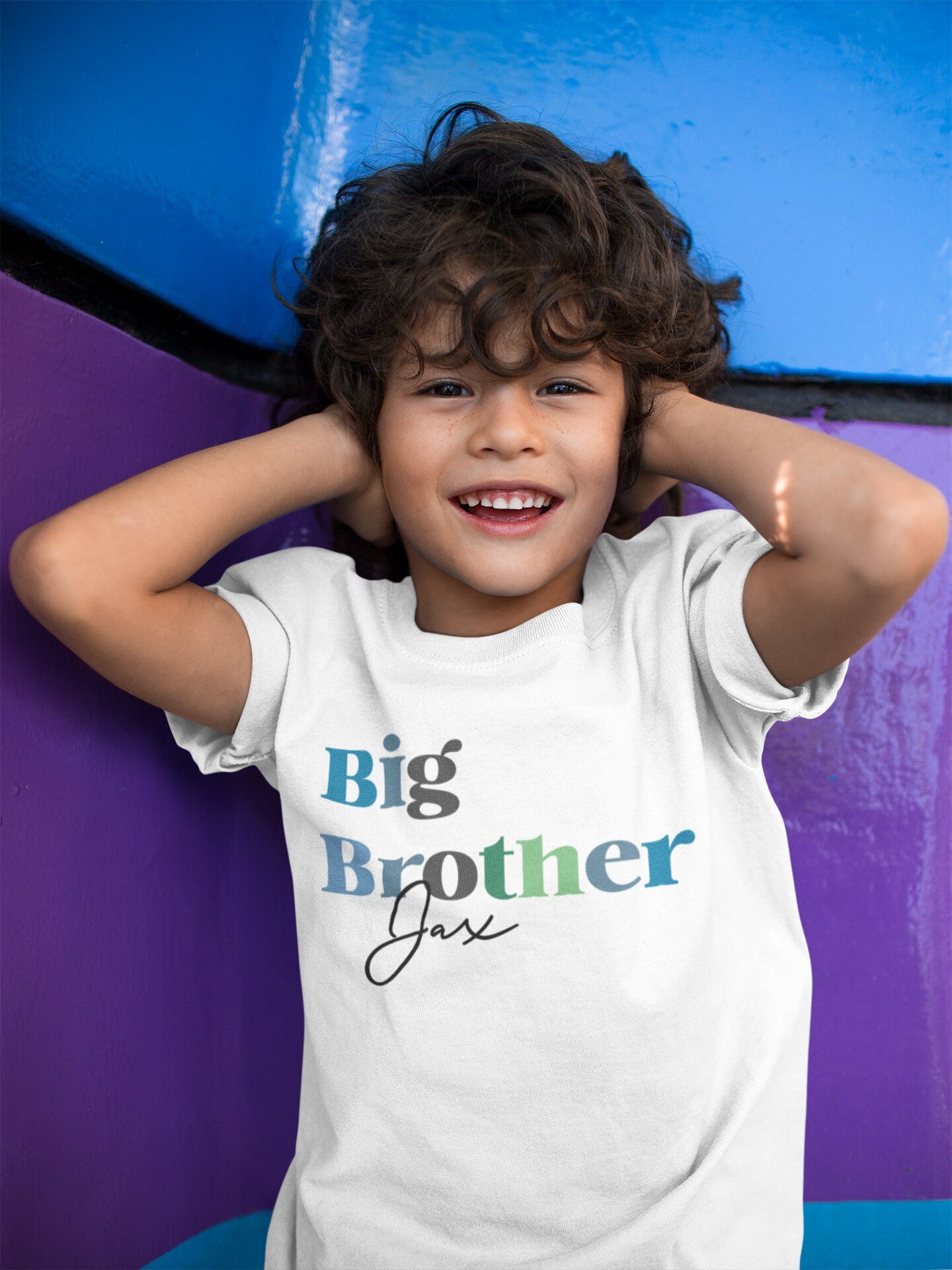 Personalised Big Brother Little Brother T-Shirt, Matching Sibling Outfits