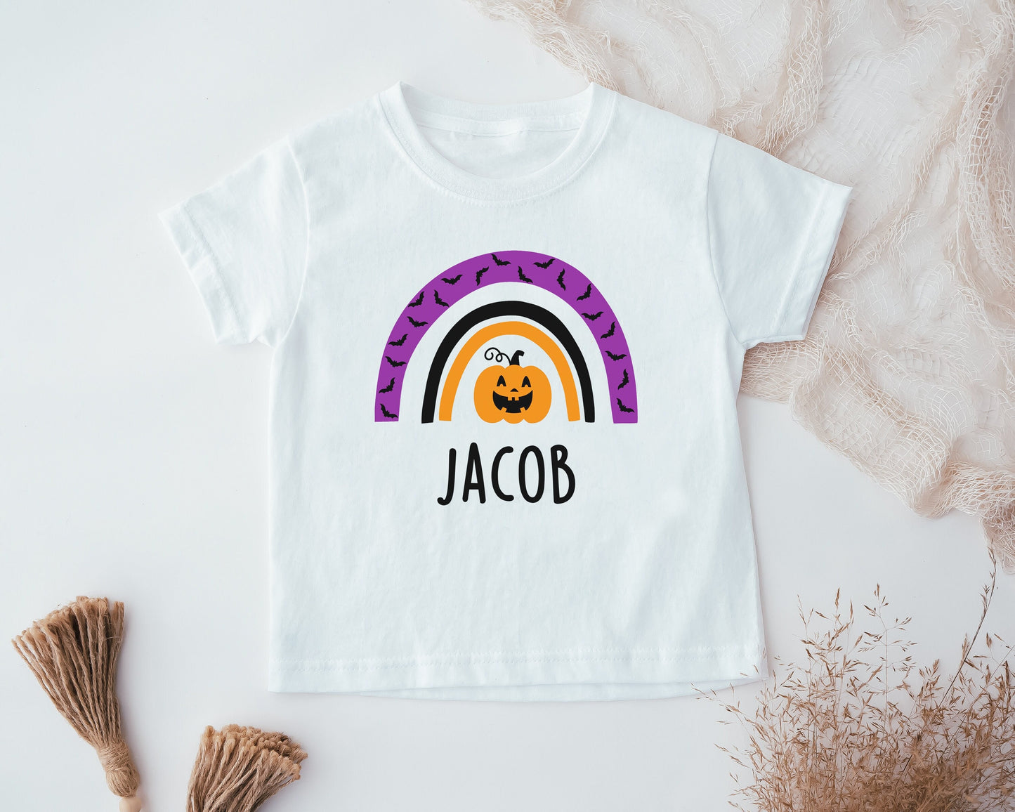 Personalised Kids Halloween Rainbow Kids T-Shirt