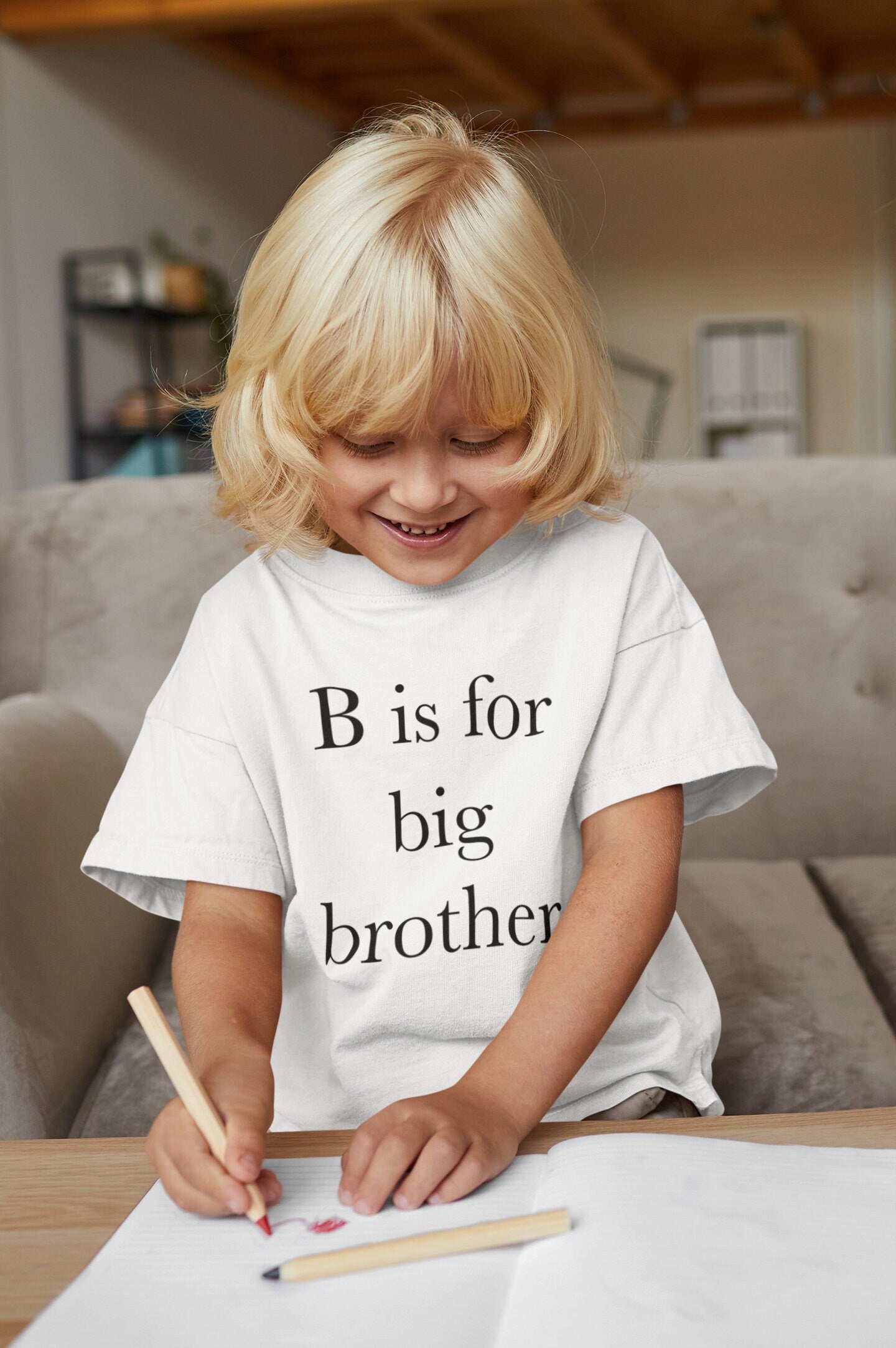 B is for Big Brother Kids T-Shirt, Promoted to Big Brother