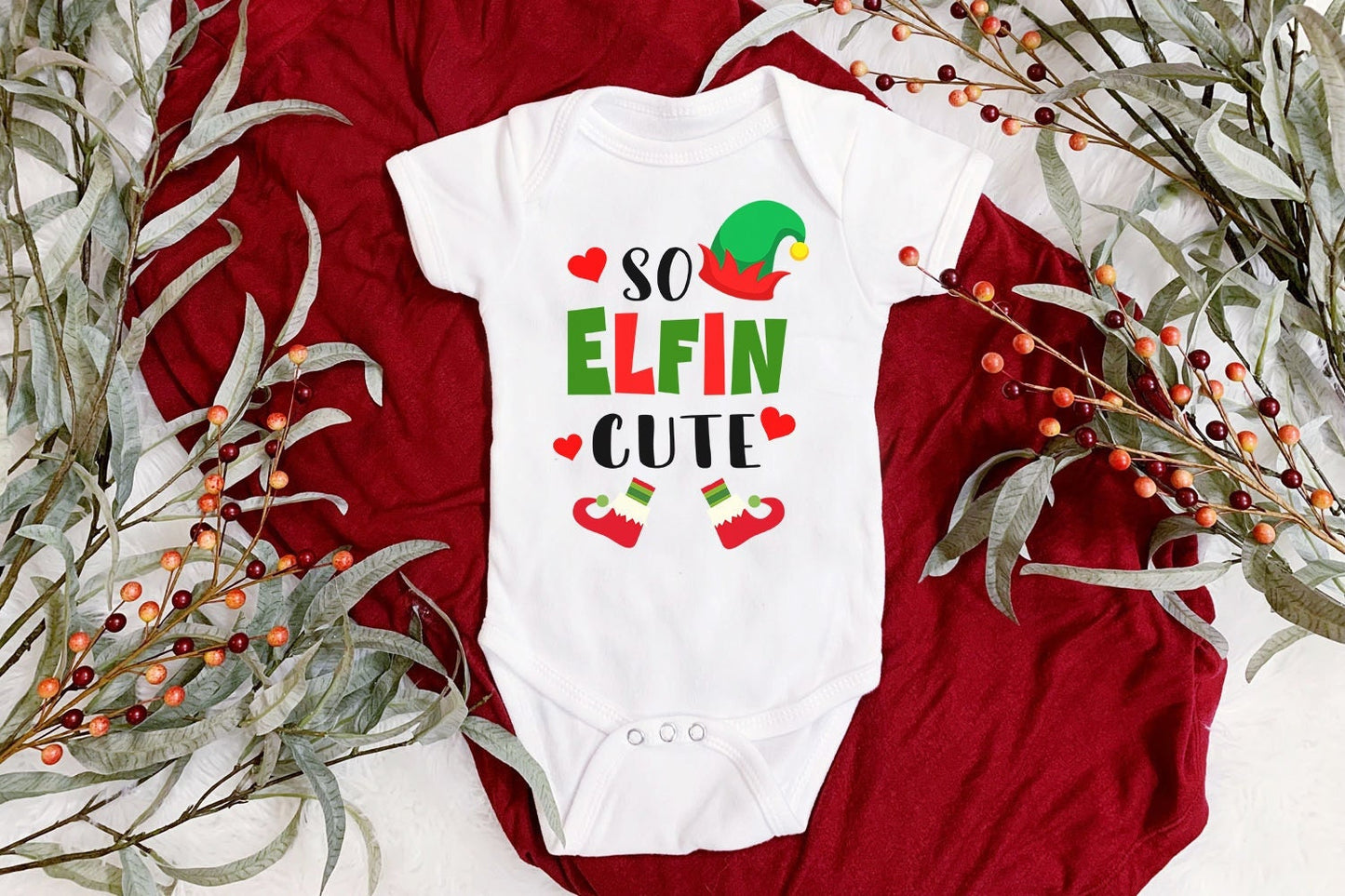 So Elf'n Cute Baby Vest, Baby Grow