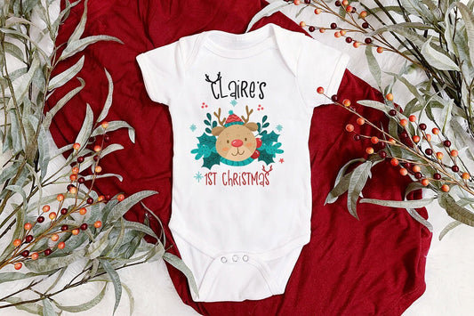 Personalised My First Christmas Baby Vest, Baby Grow