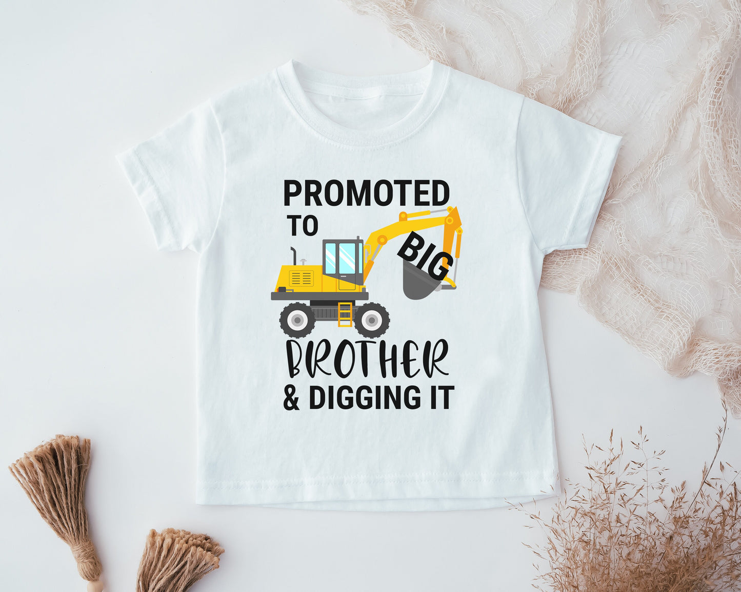 Promoted to Big Brother & Digging it Kids T-Shirt