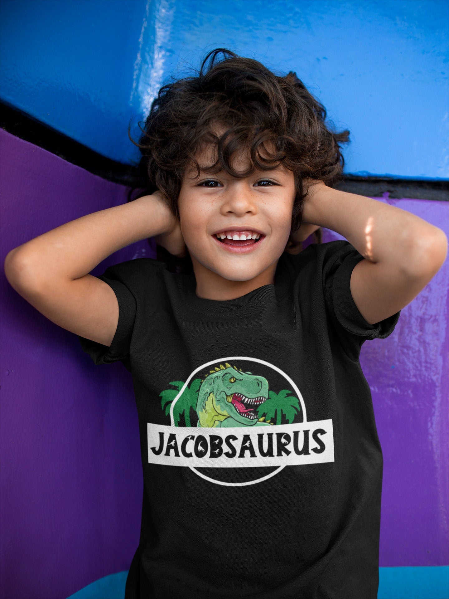 Personalised Kids Dinosaur Kids T-Shirt