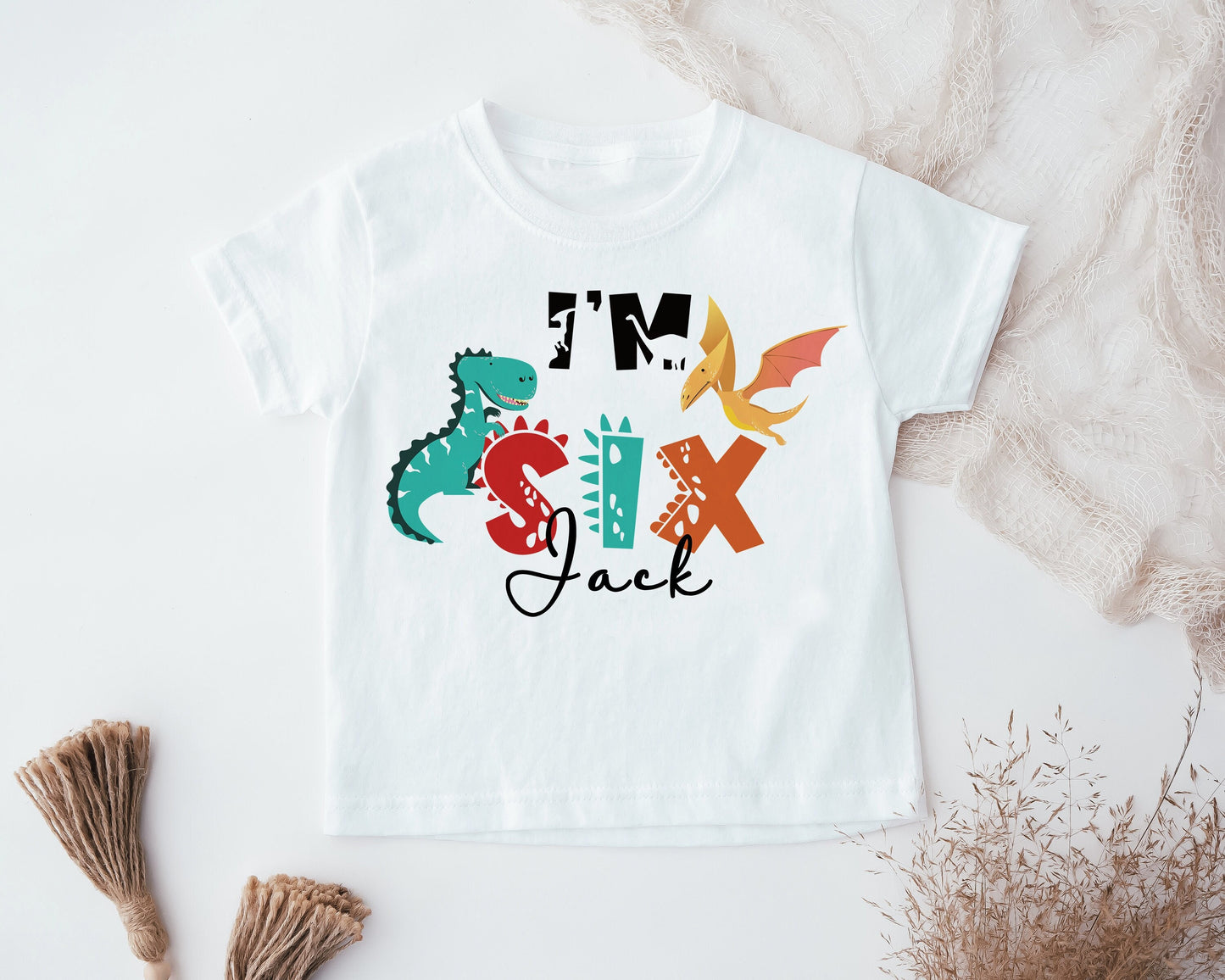 Personalised Kids Birthday Dinosaur Kids T-Shirt