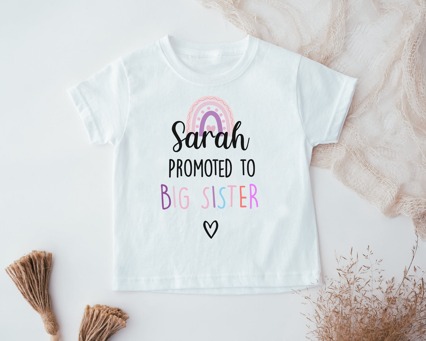 Personalised Promoted To Big Sister Kids T-Shirt