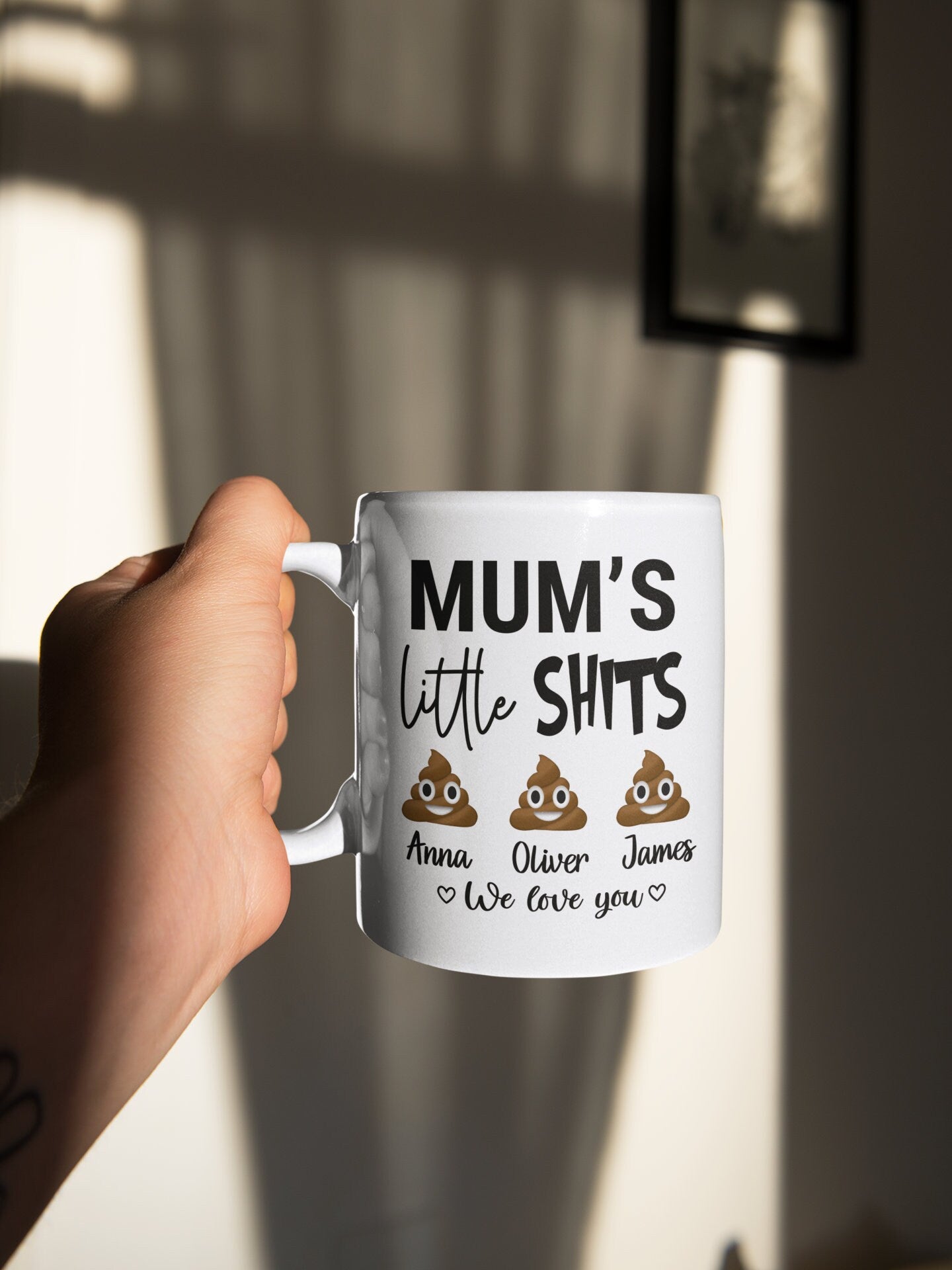 Mum's Little Shits Mug, Personalised Best Mum Mug, 11oz