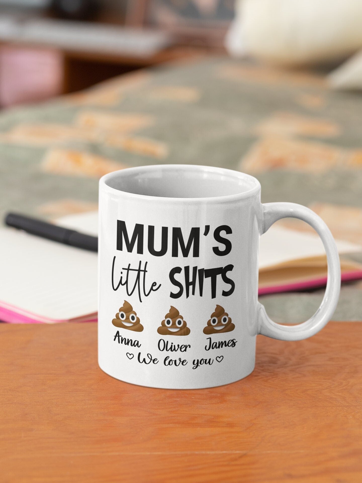 Mum's Little Shits Mug, Personalised Best Mum Mug, 11oz