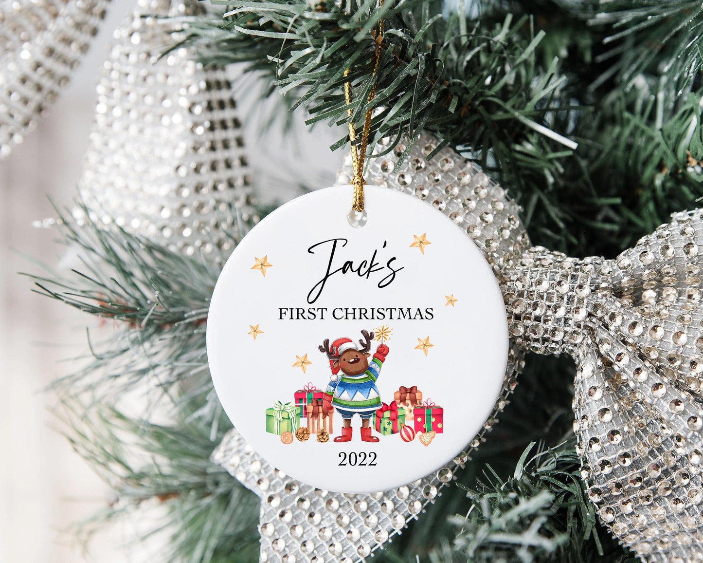 First Christmas Reindeer Keepsake Ornament