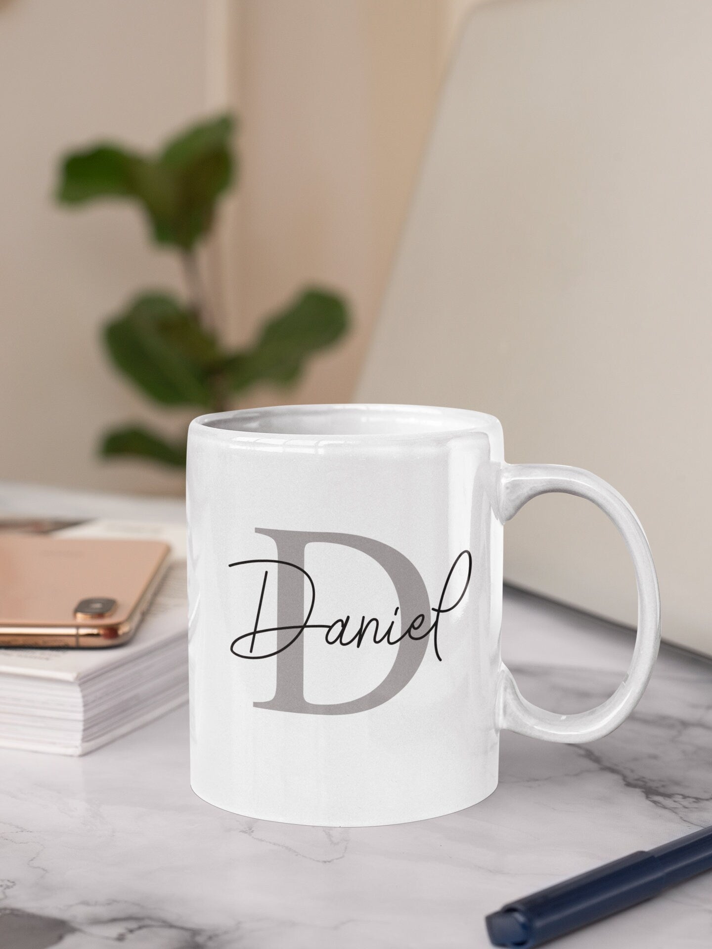 Personalised Initial Name Mug, Custom Mugs, 11oz