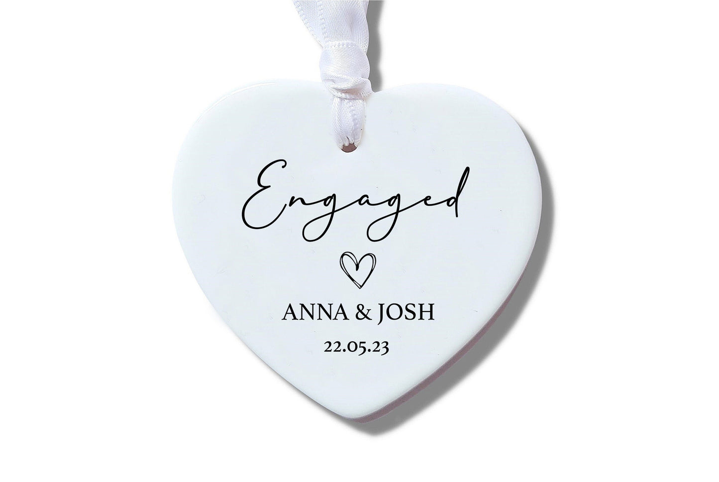 Personalised Engagement keepsake Ornament