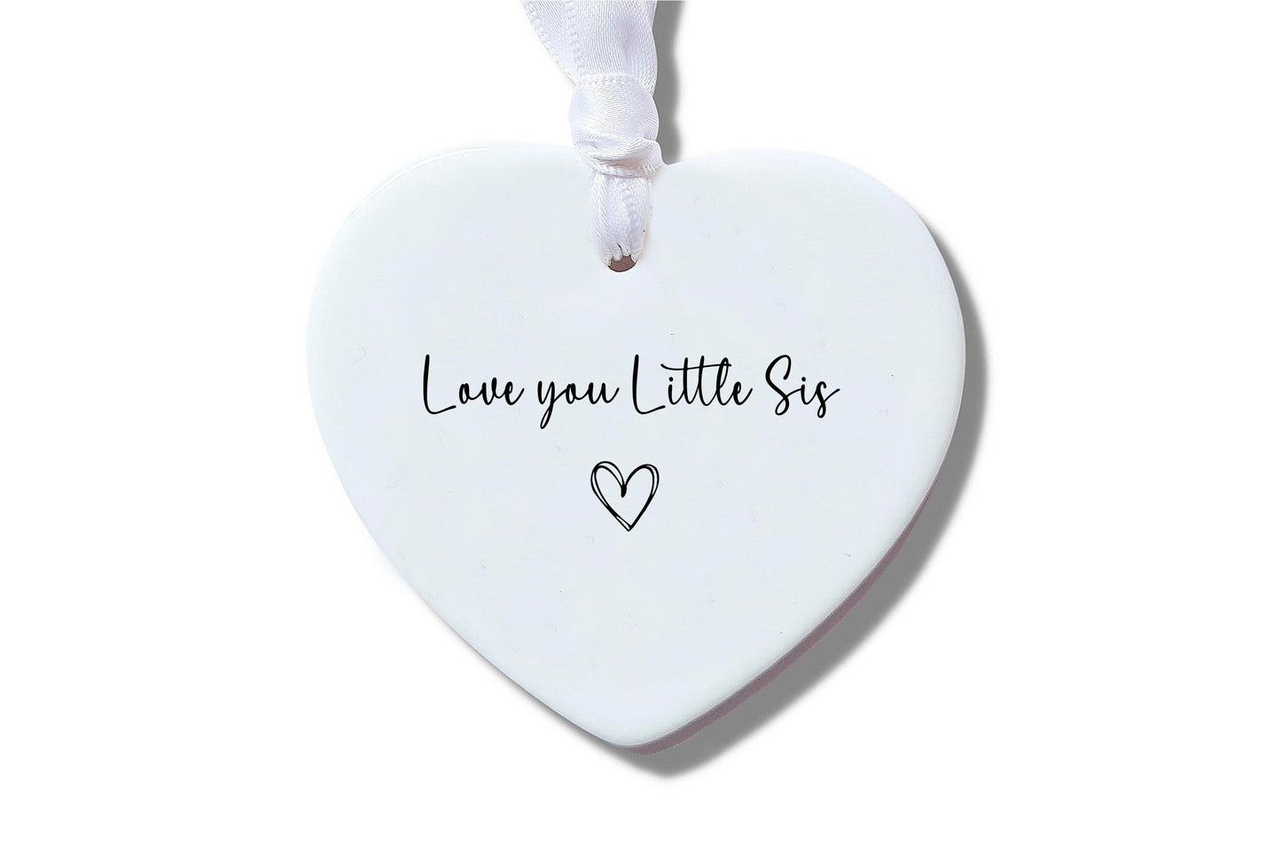 I Love You Little Sis Heart Keepsake Ornament