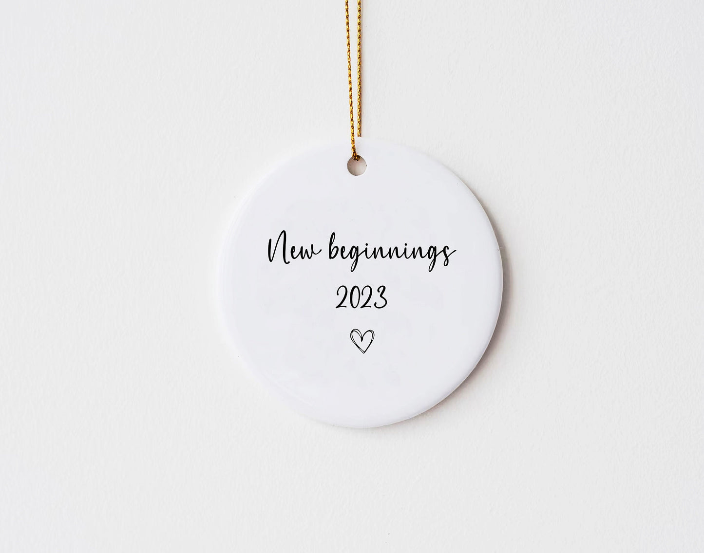 New beginnings Ceramic Round Ornament