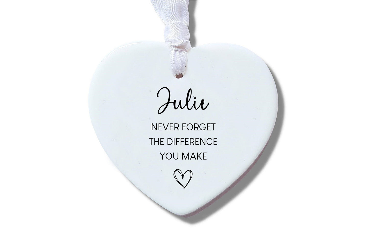 Never Forget The Difference You Make Keepsake Ornament