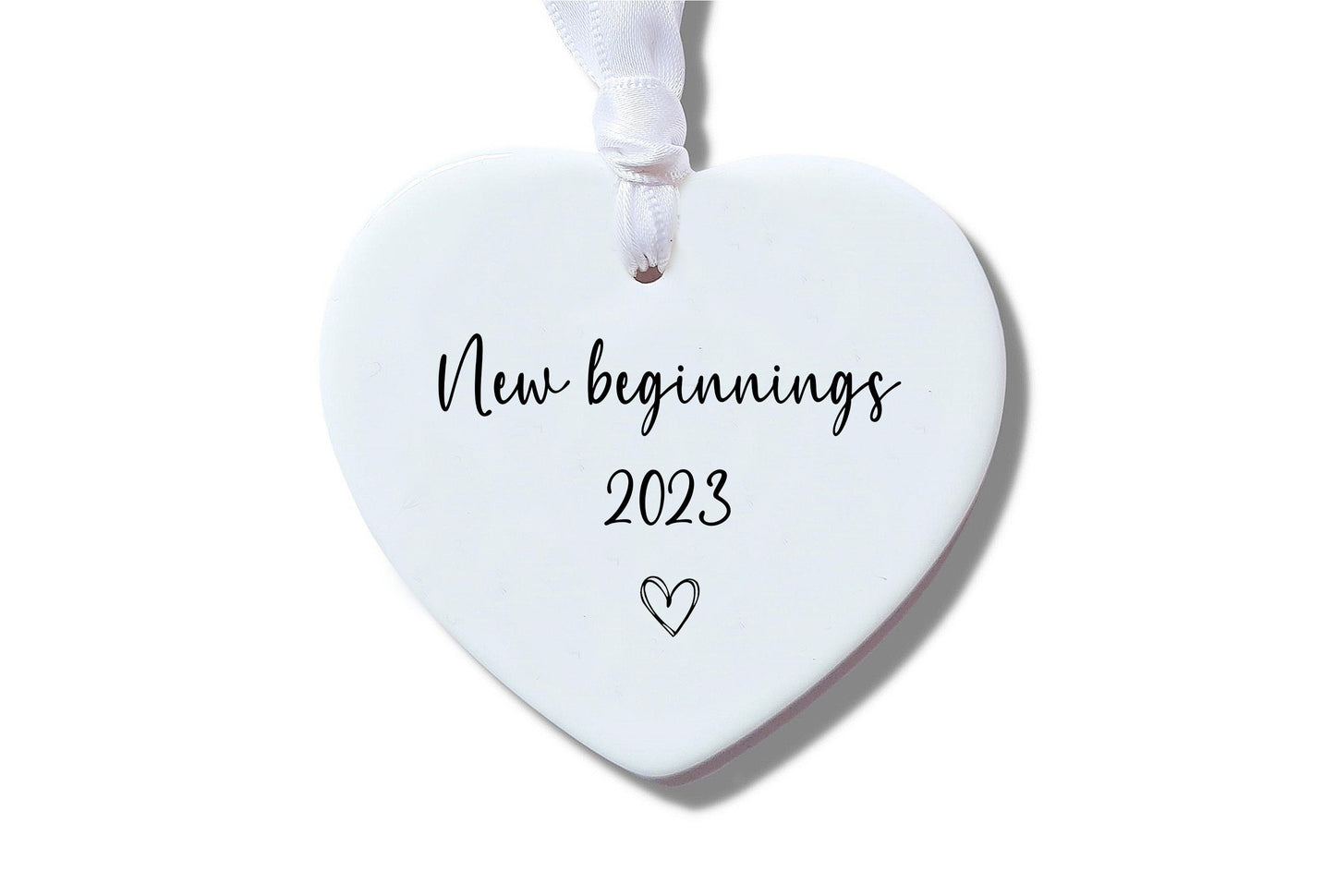 New beginnings Ceramic Heart Keepsake Ornament