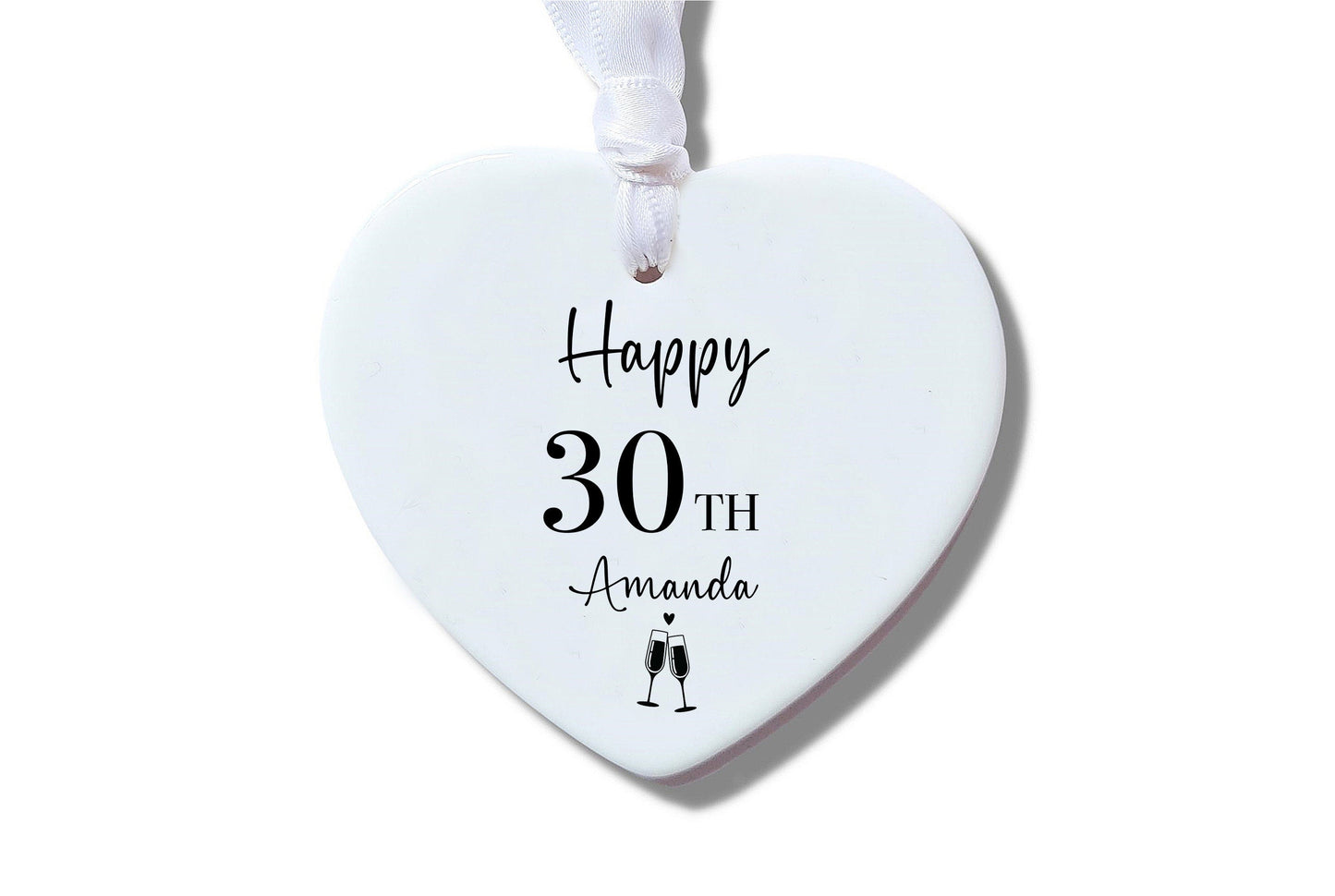 Personalised Happy 30th Birthday Ornament, Birthday keepsake