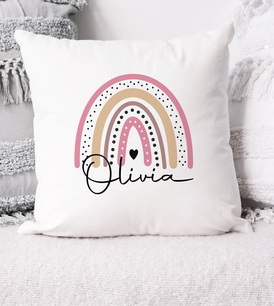 Personalised Rainbow Cushion Cover