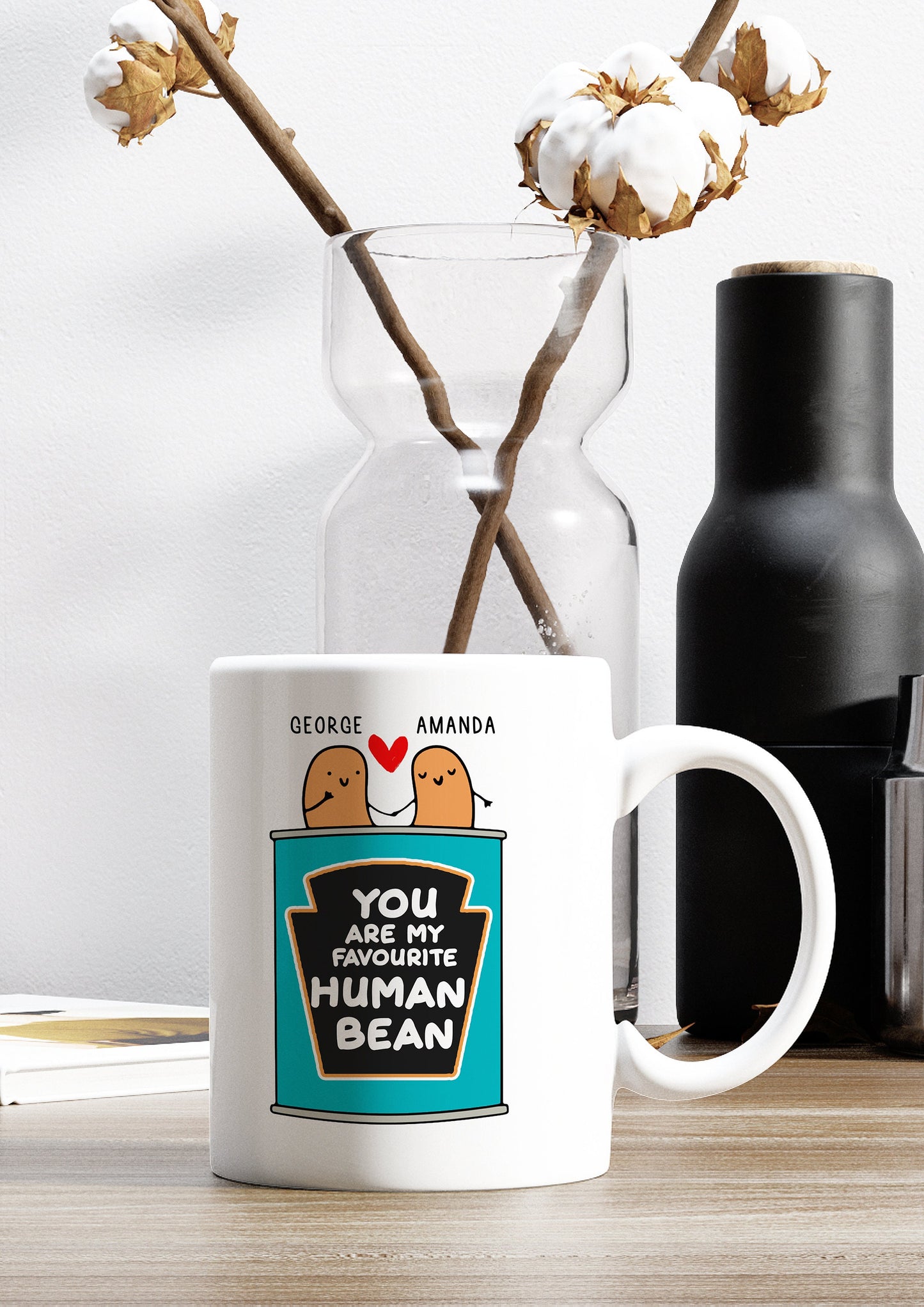 Custom You Are My Favourite Bean Mug