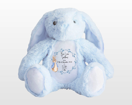 Personalised Blue Rabbit Soft Toy